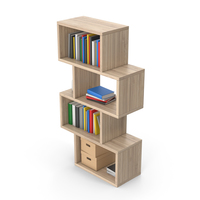Bookcase With Books PNG & PSD Images