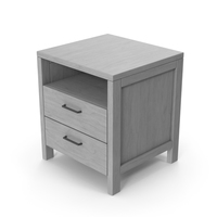 Gray Wood Bedside Table PNG & PSD Images