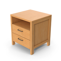 Wooden Bedside Table PNG & PSD Images
