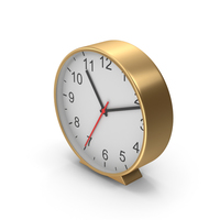 Gold Table Clock PNG & PSD Images