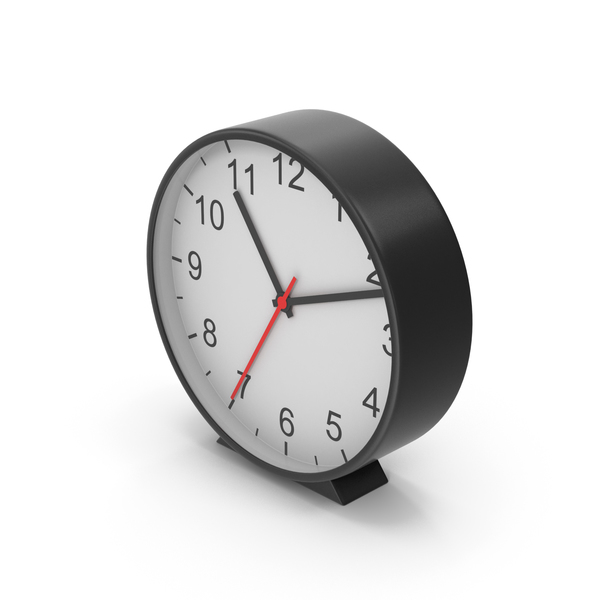 Black Table Clock PNG & PSD Images