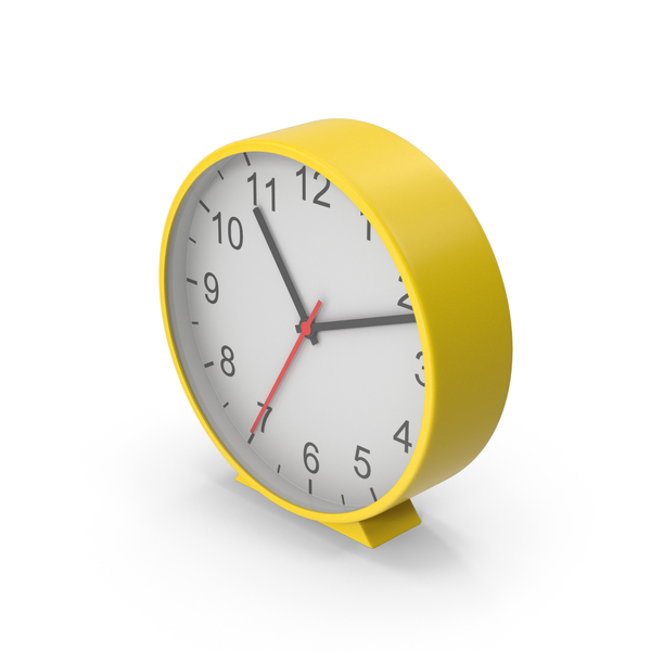 Yellow Table Clock PNG & PSD Images