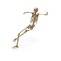 Worn Skeleton Hit From Front Falling PNG & PSD Images