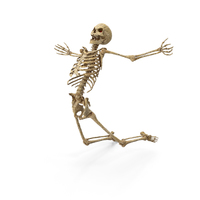 Falling Worn Skeleton Pushed From Back PNG & PSD Images