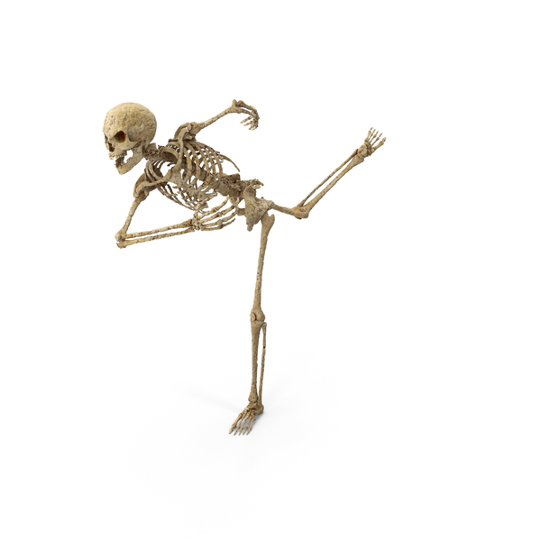 Worn Skeleton throwing PNG & PSD Images