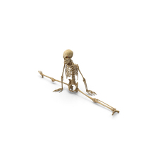 Worn Skeleton split pose PNG & PSD Images