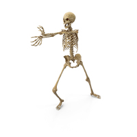 Worn Skeleton Casting Fireball Spell PNG & PSD Images