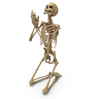 Worn Skeleton Praying PNG & PSD Images