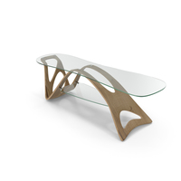 Glass And Wood Coffee Table PNG & PSD Images