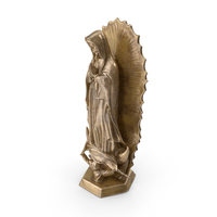 Our Lady Of Guadalupe Bronze Statue PNG & PSD Images