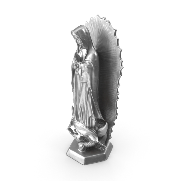 瓜达卢佩金属PNG和PSD图像的圣母
