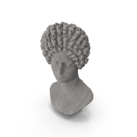 Flavian Woman Stone Bust PNG & PSD Images