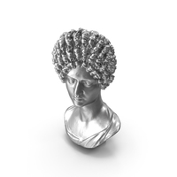 Flavian Woman Metal Bust PNG & PSD Images
