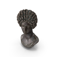 Flavian Woman Bronze Bust Outdoors PNG & PSD Images
