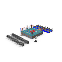Boxing Ring and Tv Equipmend PNG & PSD Images
