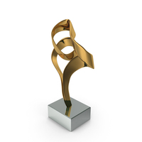Decorative Gold Tape Statue PNG & PSD Images