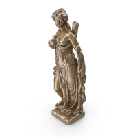 Bronze Woman with Bow Statue PNG & PSD Images