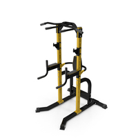 Multifunctional Adjustable Power Tower Fitness Yellow New PNG & PSD Images