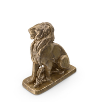 Lion with Prey Bronze PNG & PSD Images