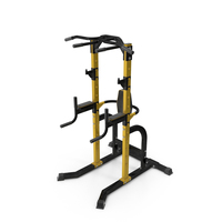 Multifunctional Adjustable Power Tower Fitness Yellow Used PNG & PSD Images