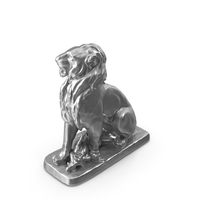 Lion With Prey Metal Statue PNG & PSD Images