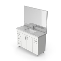 White Bathroom Cabinet With Sink PNG & PSD Images