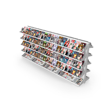 Newsagents Magazine And Newspaper Display Stand PNG & PSD Images