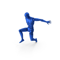 Blue Robot Man Pose PNG & PSD Images