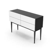 Black & White Sideboard Cabinet PNG & PSD Images