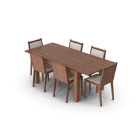 Dark Wood Table With Chair PNG & PSD Images