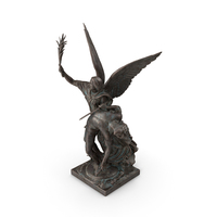 Iris With Fallen Hero Bronze Outdoor Statue PNG & PSD Images