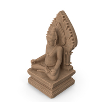 Deified King Sandstone Sculpture PNG & PSD Images