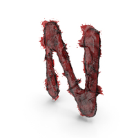 Blood Capital Letter N PNG & PSD Images