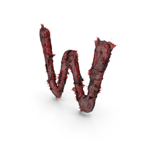Blood Capital Letter W PNG & PSD Images