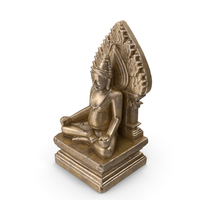 Deified King Bronze Sculpture PNG & PSD Images