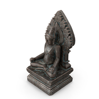 Deified King Bronze Outdoor Sculpture PNG & PSD Images