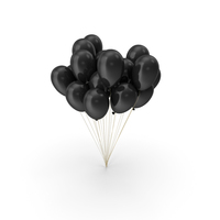 Party Gift Festival Balloons Black PNG & PSD Images