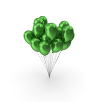 Party Gift Festival Balloons Green PNG & PSD Images