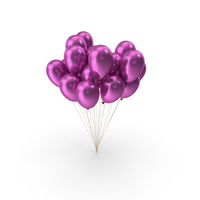 粉色派对气球PNG和PSD图像