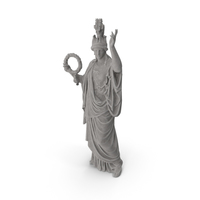 Athena Wreath Stone Statue PNG & PSD Images