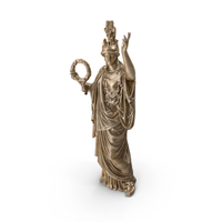 Athena Wreath Bronze Statue PNG & PSD Images