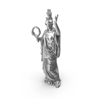 Athena Wreath Metal Statue PNG & PSD Images