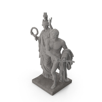 Athena Leads Warrior Stone Statue PNG & PSD Images