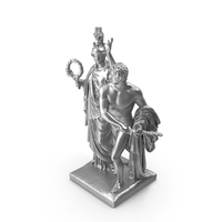 Athena Leads Warrior Metal Statue PNG & PSD Images