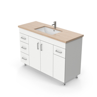 Bathroom Cabinet With Sink White PNG & PSD Images