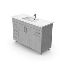 Gray Bathroom Cabinet With Sink PNG & PSD Images