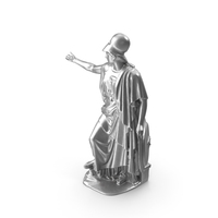 Athena With Shield Metal Statue PNG & PSD Images
