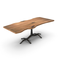 Wood Slab Dining Table PNG & PSD Images
