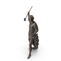 Warrior With Spear Bronze Outdoor Statue PNG & PSD Images
