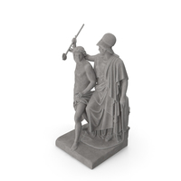 Athena Teaches Warrior Stone Statue PNG & PSD Images